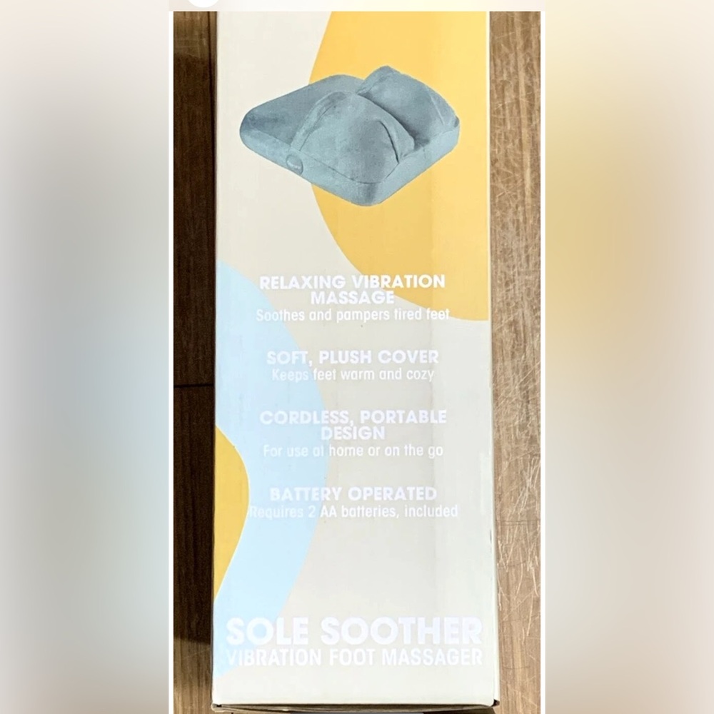 HoMedics Sole Soother Ultra Plush Fabric Vibration Blue Foot Massager NEW - Picture 3 of 6
